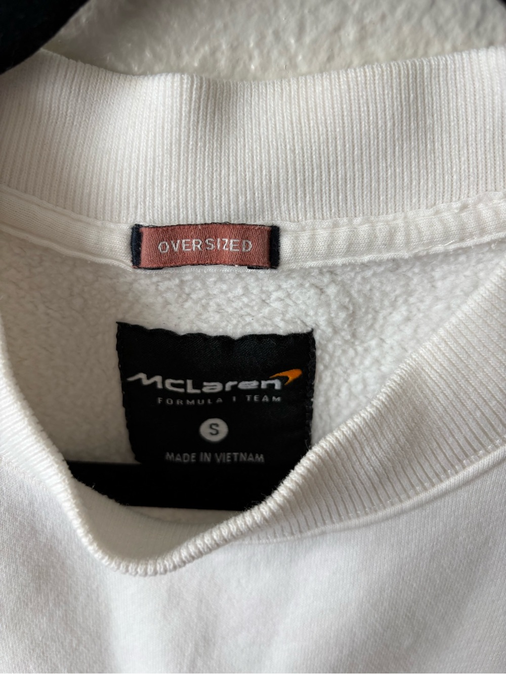 Abercrombie & Fitch McLaren Men's White Crewneck Sweatshirt Size S - Picture 3 of 7